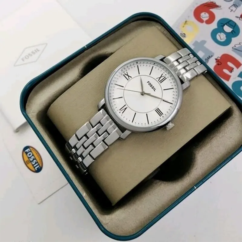 Fossil Jacqueline Silver-tone Dial Ladies Watch- ES3433